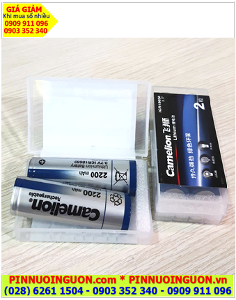 Pin Camelion ICR18650 (Box 2viên); Pin sạc lithium Li-ion 3.7v Camelion ICR18650 2200mAh chính hãng, Giá /BOX 02 viên